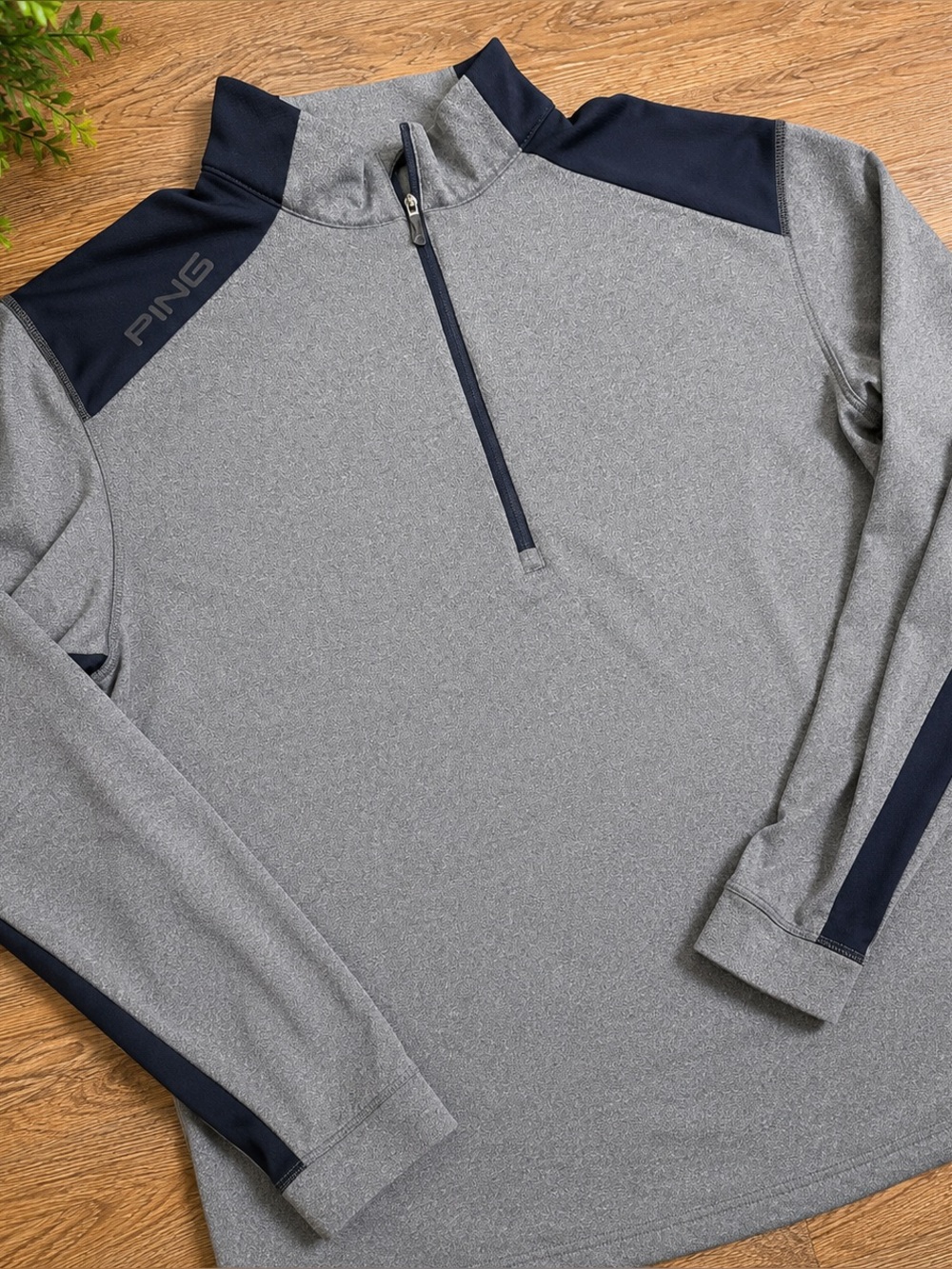 PING SensorCool Peak 1/4 Zip Pullover Gray Navy Golf Jacket Men’s Large